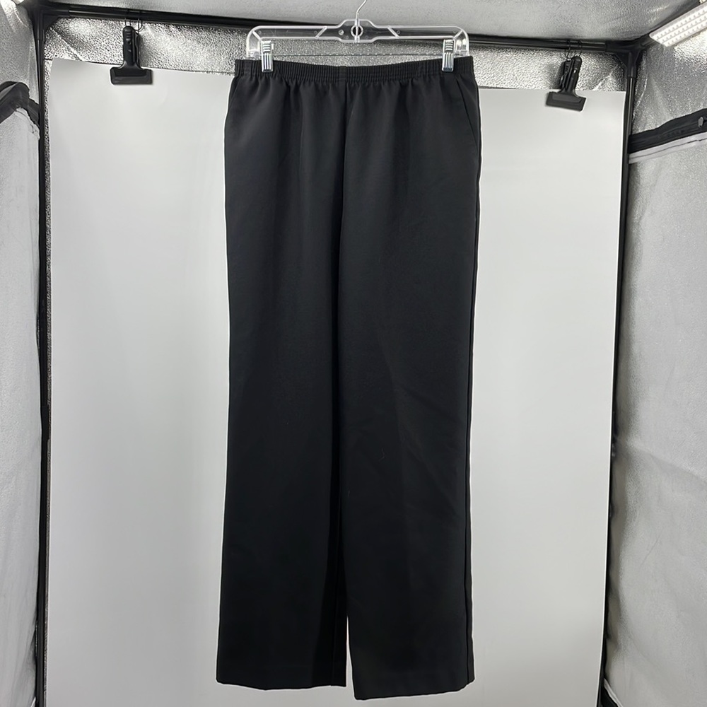 Alfred Dunner Black Elastic Waist Pull On Pants Size 12